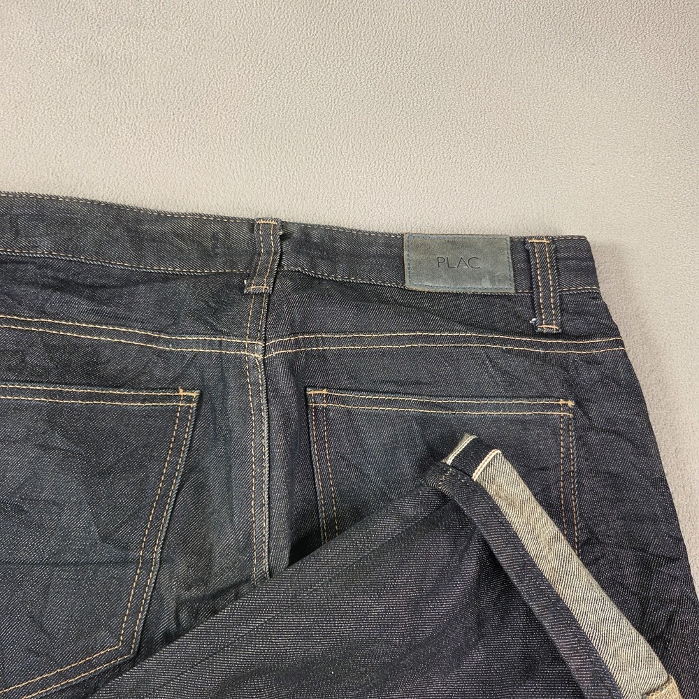 Selvedge Jeans Mens 32x26 Dark Blue Raw Denim Plac 873 Slim Straight Korea